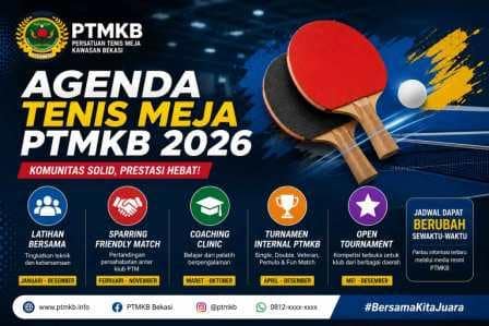 Agenda Tenis Meja PTMKB 2026