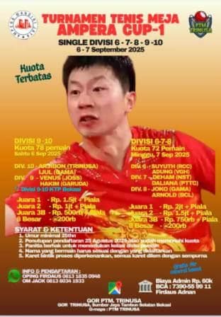 Turnamen Tenis Meja Ampera Cup 1 1 AMPERA CUP