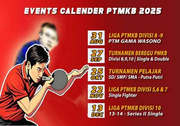 Events Calender Tenis Meja PTMKB