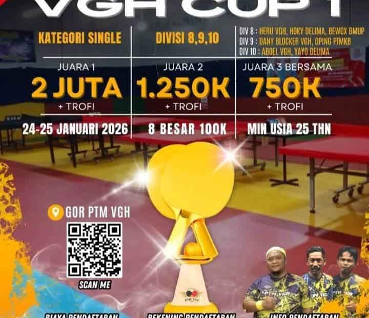 Turnamen Tenis Meja VGH Cup 1 10 Turnamen Tenis Meja VGH Cup 1