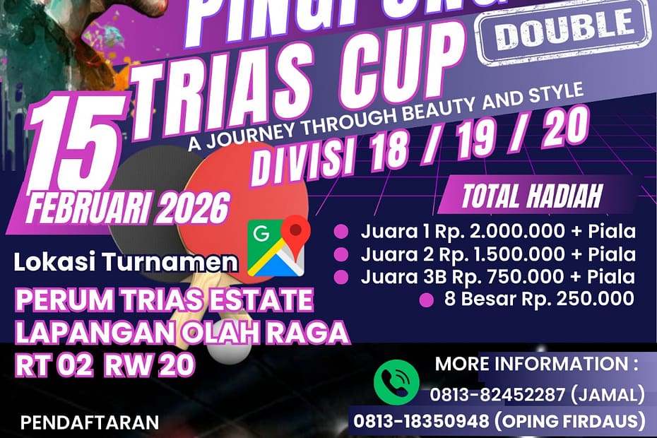 Turnamen Tenis Meja Double Trias Cup 12 Turnamen Tenis Meja Double Trias Cup