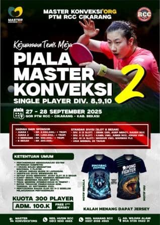 Turnamen Tenis Meja Master Konveksi 2 2 Turnamen Tenis Meja Master Konveksi